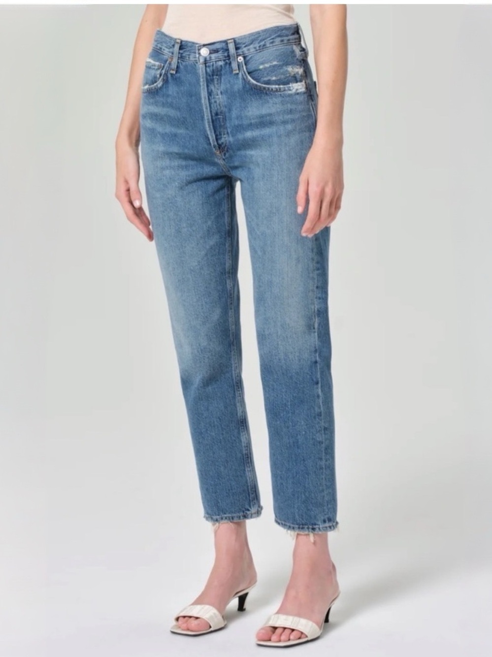 AGOLDE RILEY HIGH RISE STRAIGHT CROP SIZE 25